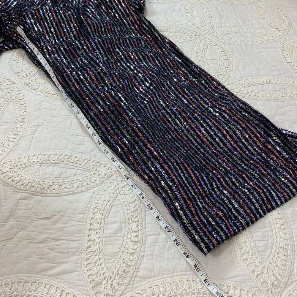 NWT Maeve Anthropologie disco halter jumpsuit -Sequin formal Silver Sparkly 18W - Picture 8 of 14